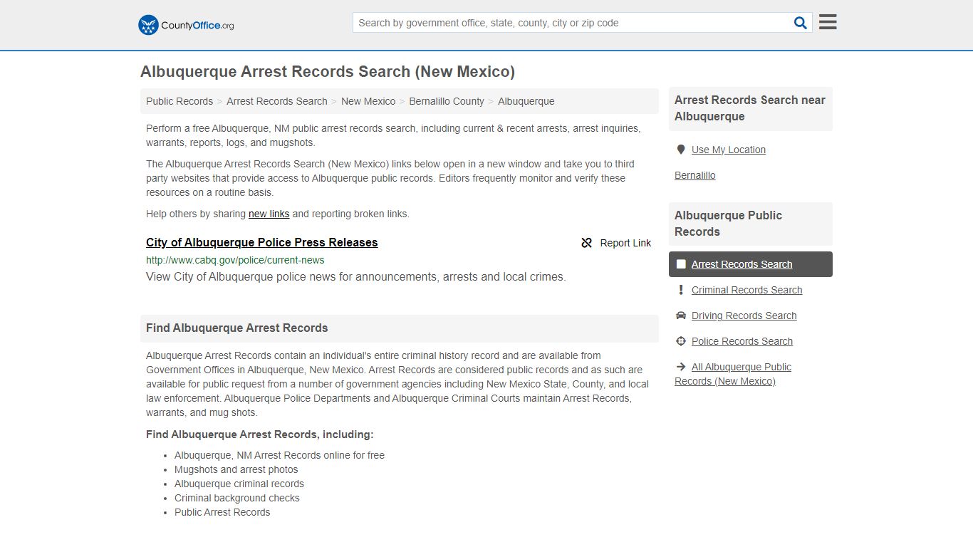 Arrest Records Search - Albuquerque, NM (Arrests & Mugshots)